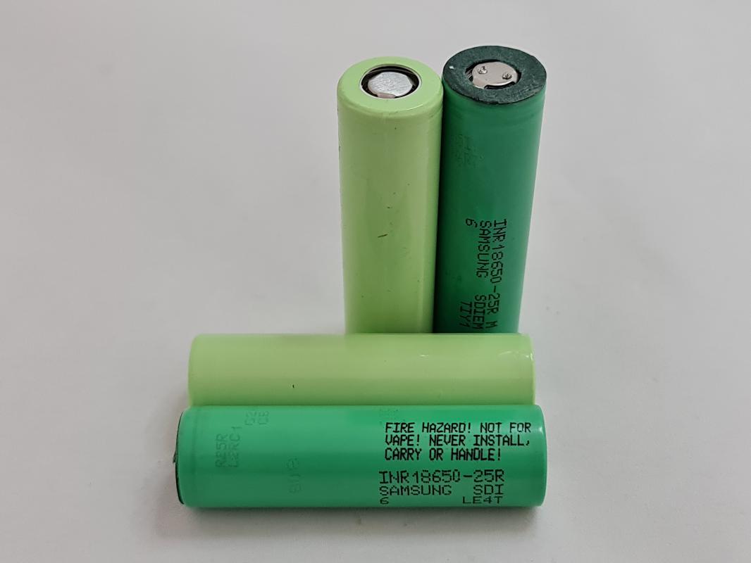 Samsung 25R 2500mAh 18650 20A Yenilenmiş (2200mAh)